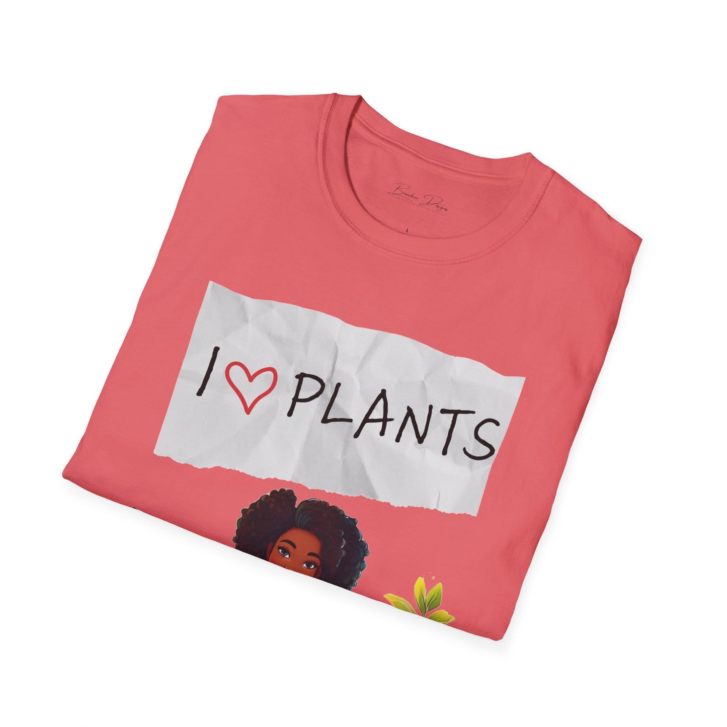 T-Shirt: Afro Lady Plant Love
