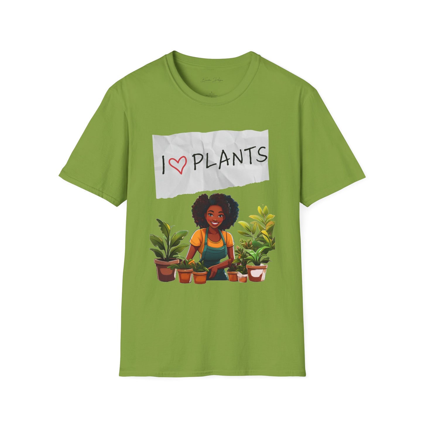 T-Shirt: Afro Lady Plant Love