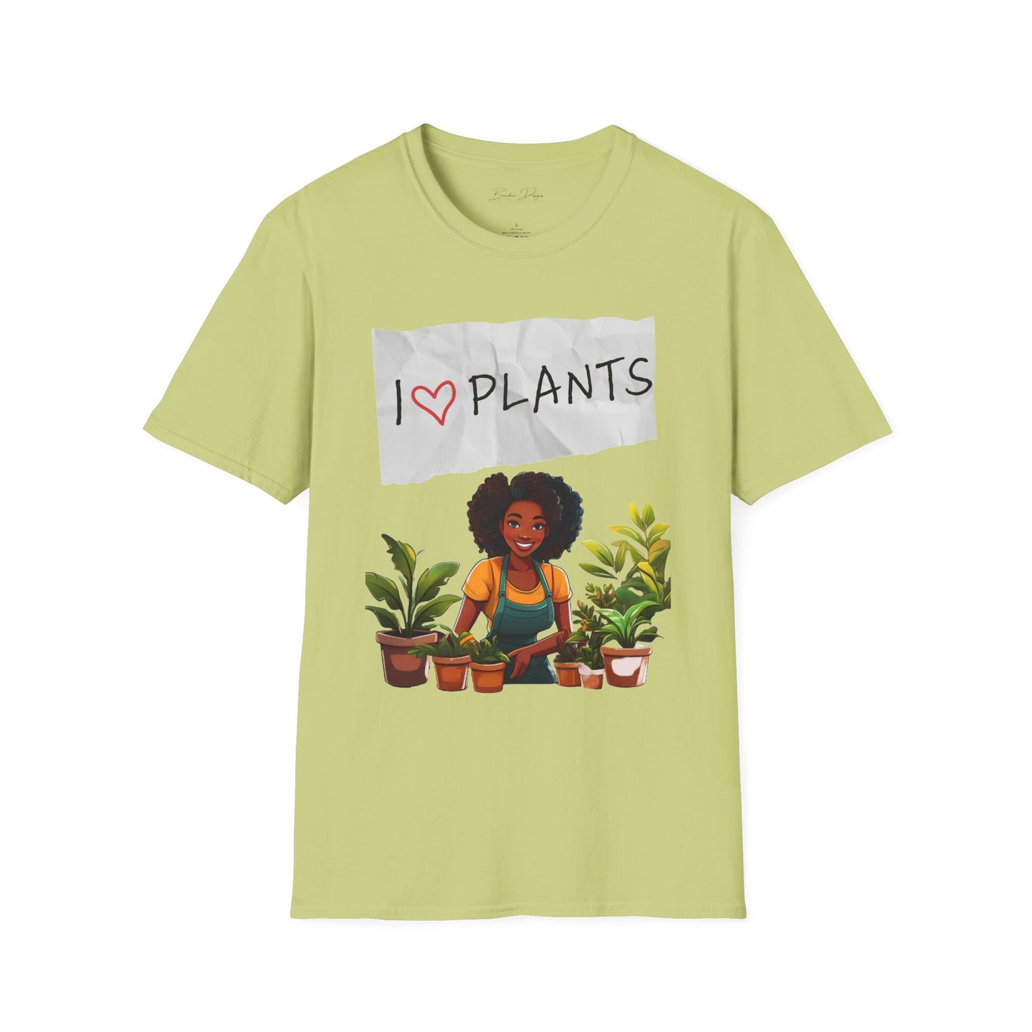 T-Shirt: Afro Lady Plant Love