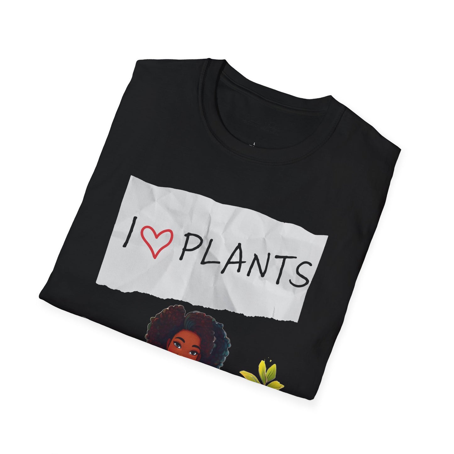 T-Shirt: Afro Lady Plant Love