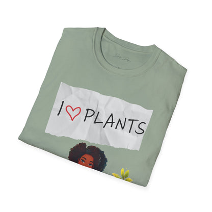 T-Shirt: Afro Lady Plant Love