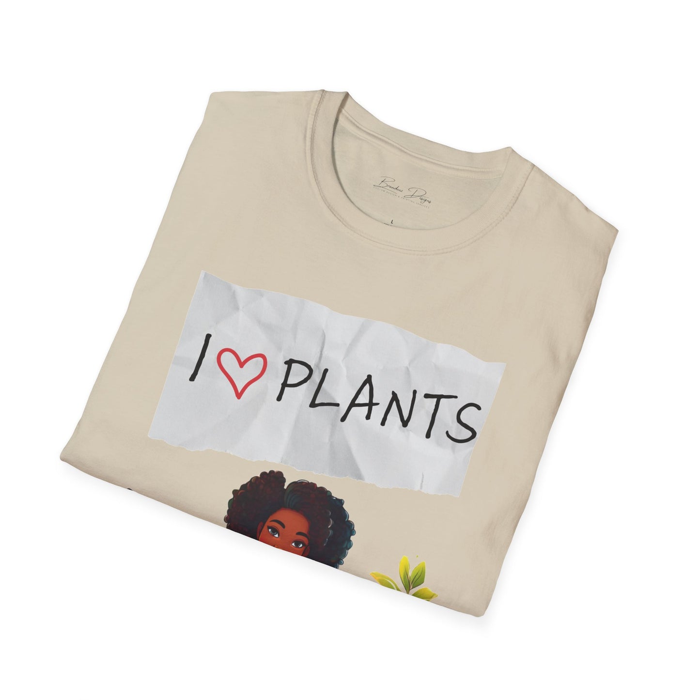 T-Shirt: Afro Lady Plant Love