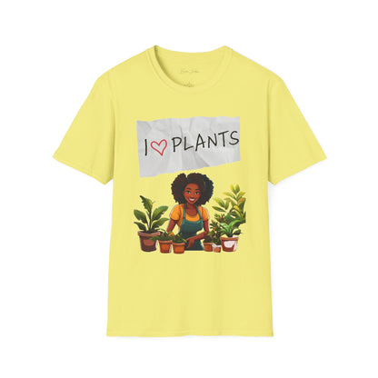 T-Shirt: Afro Lady Plant Love