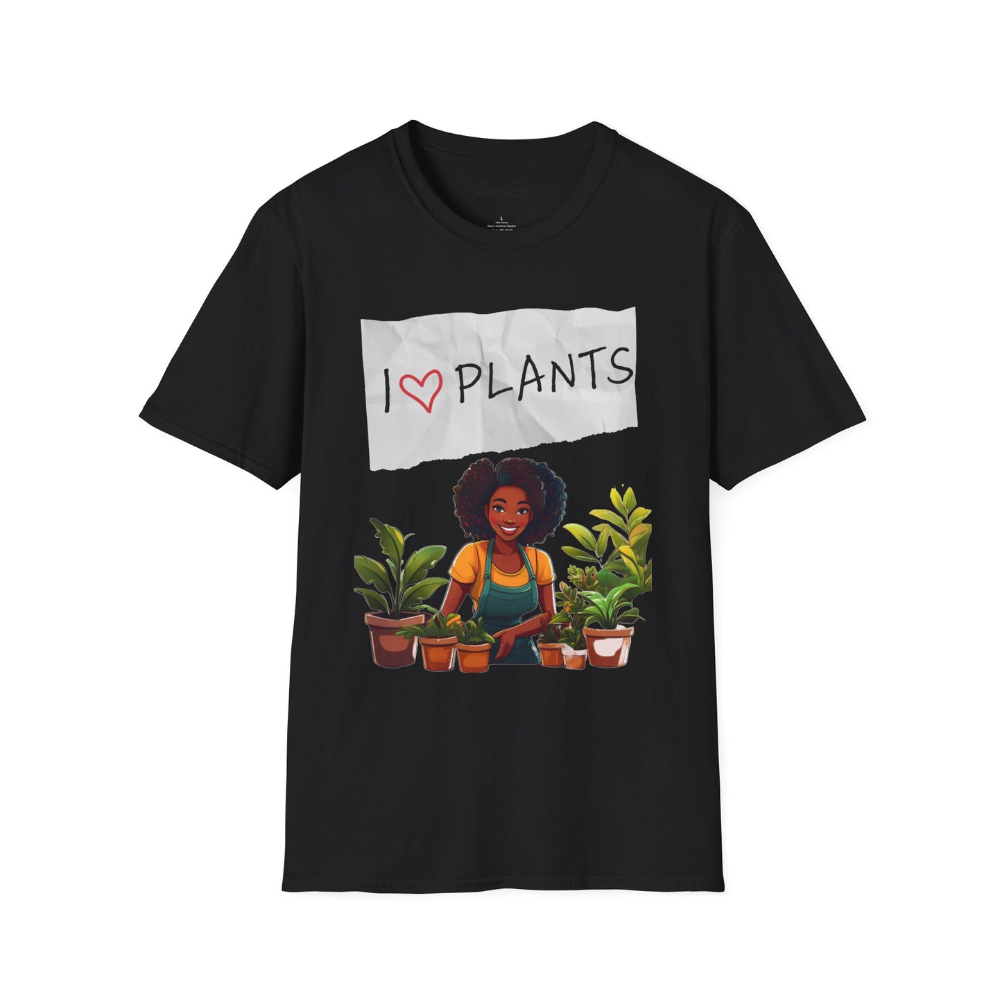 T-Shirt: Afro Lady Plant Love
