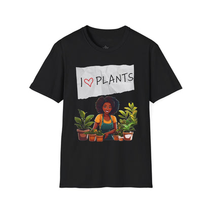 T-Shirt: Afro Lady Plant Love