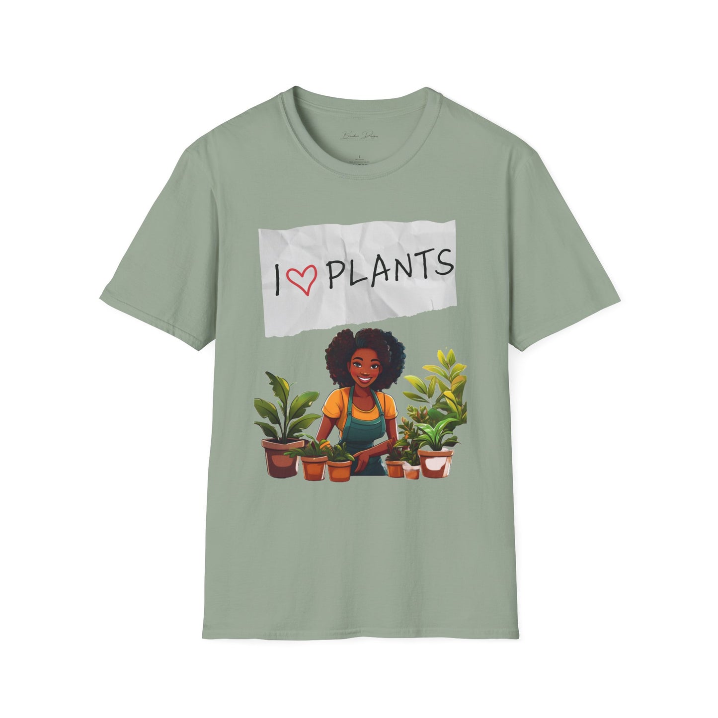 T-Shirt: Afro Lady Plant Love