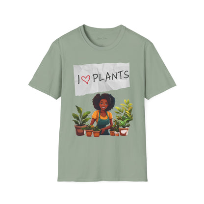 T-Shirt: Afro Lady Plant Love