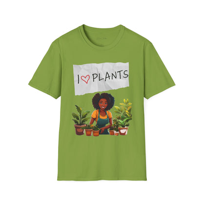 T-Shirt: Afro Lady Plant Love