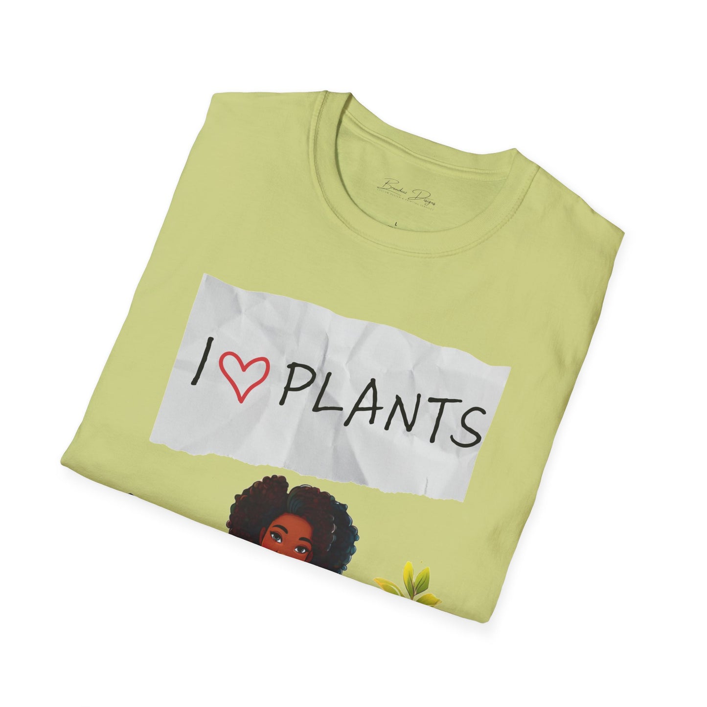 T-Shirt: Afro Lady Plant Love