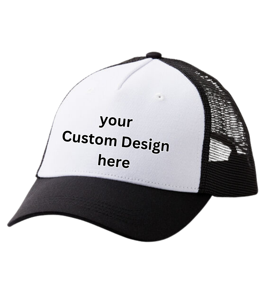 Hat - Trucker Hat White and Black - Personalized