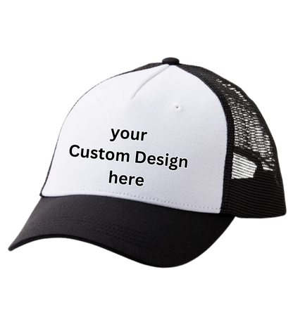 Hat - Trucker Hat White and Black - Personalized